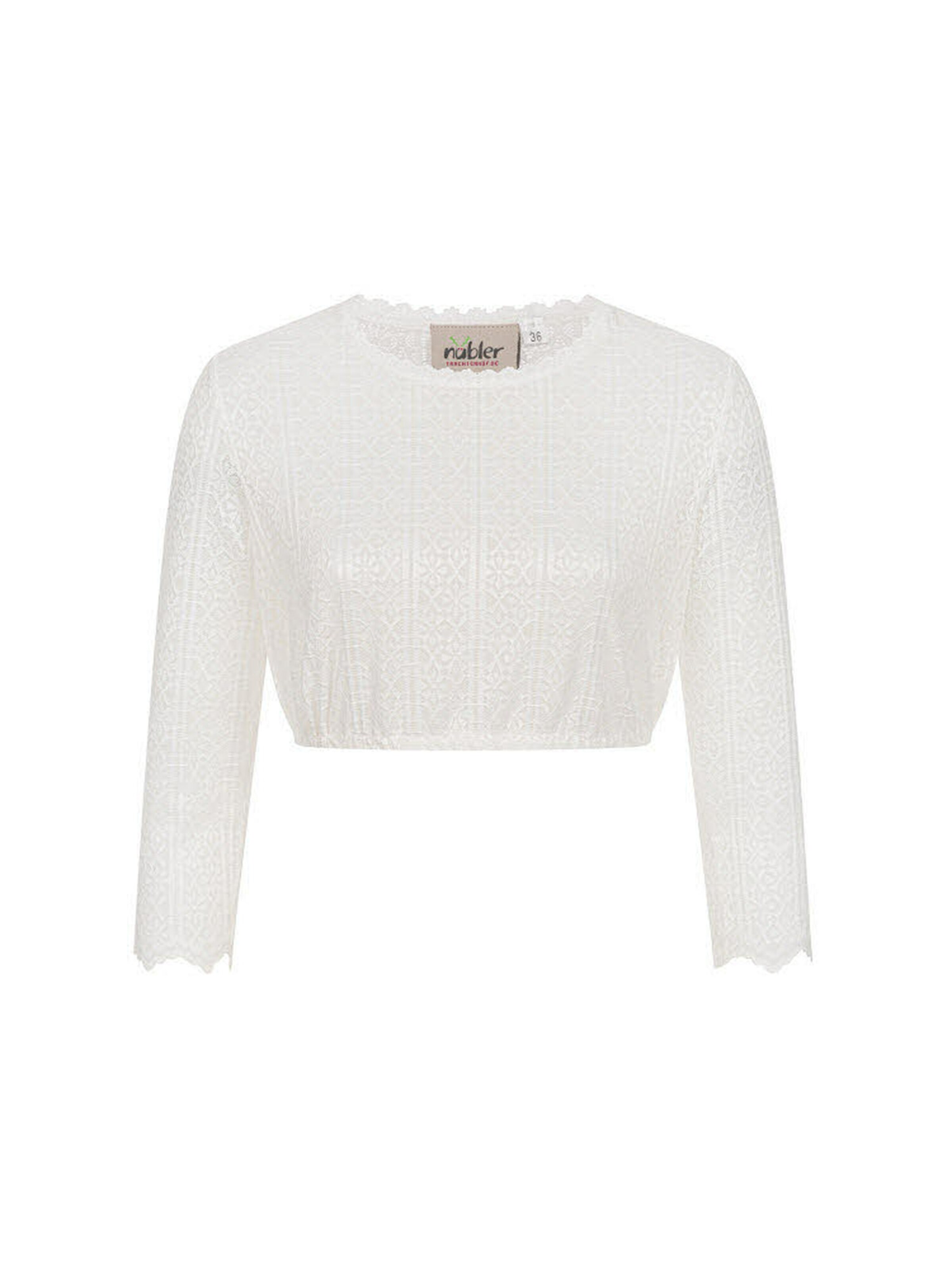 Trachtenhof Nübler Traditional Blouse 'Dirndlbluse langarm Julia' in Beige: front