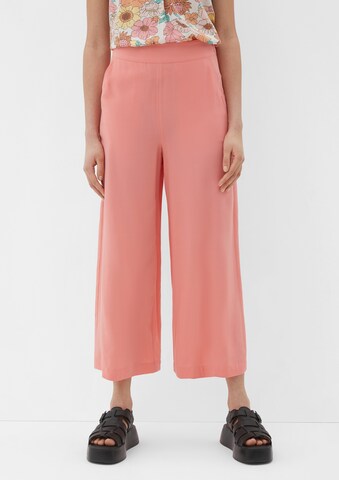 Wide Leg Pantalon QS en rose : devant