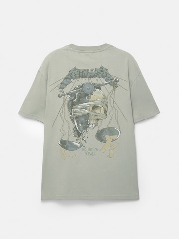 Pull&Bear Tričko 'METALLICA' – šedá