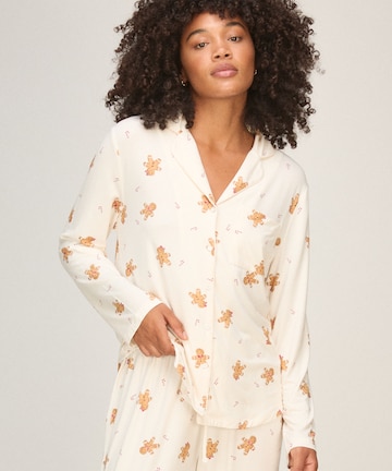 Hunkemöller Schlafshirt in Weiß: Vorderseite