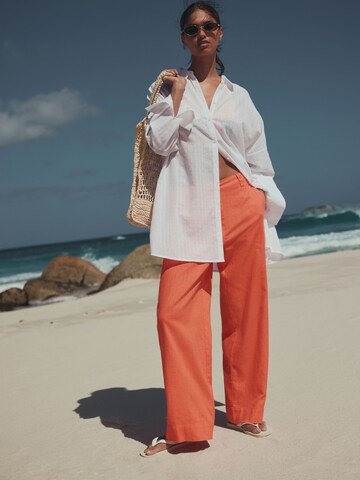 Next Široký strih Nohavice - Oranžová