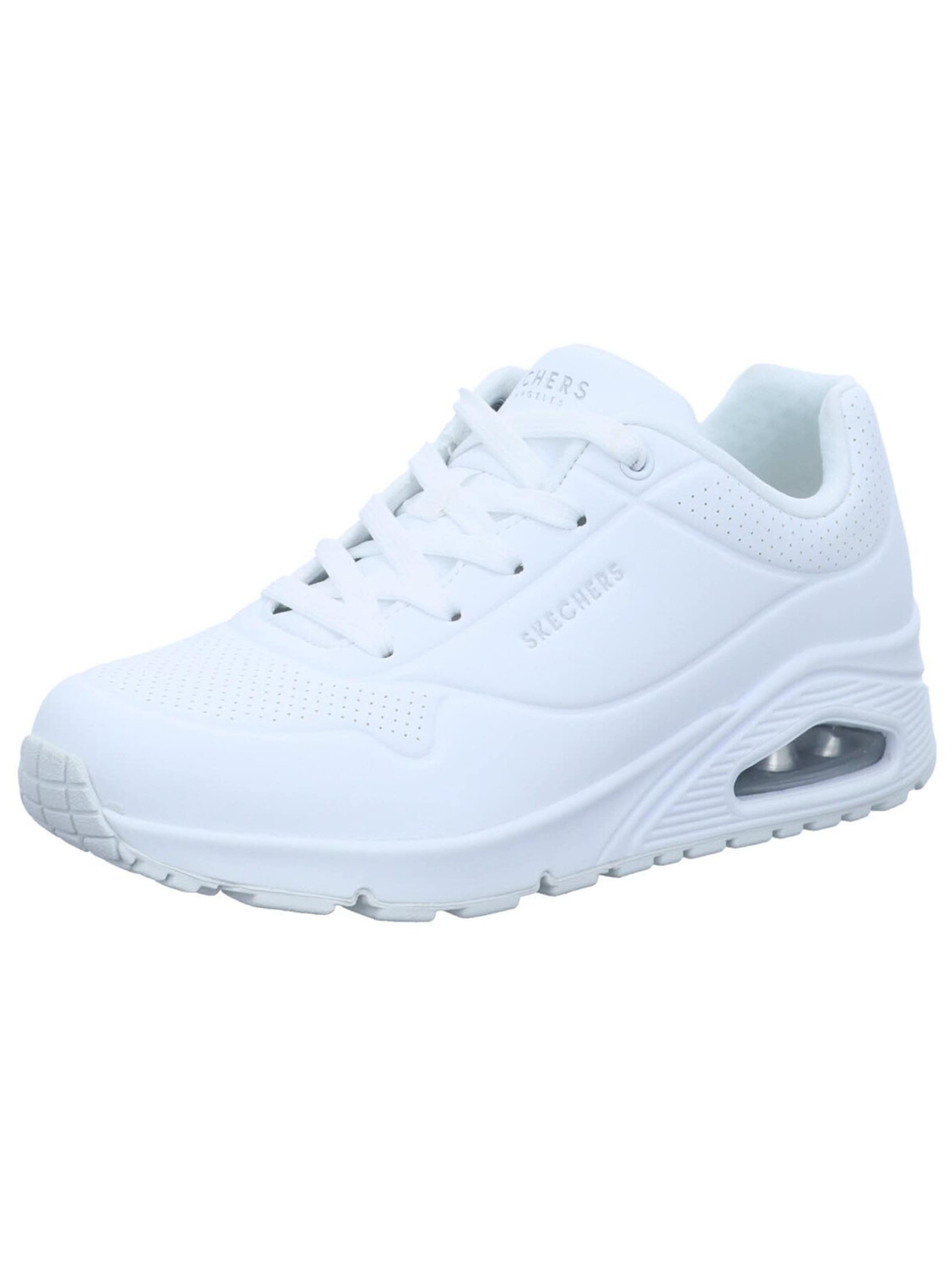 SKECHERS Sneakers laag 'Schnürschuh Damen 73690 W Kunststoff (Synthetik) in weiß' in Wit: voorkant
