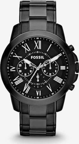 FOSSIL Analoginen kello 'Grant' värissä musta: etupuoli