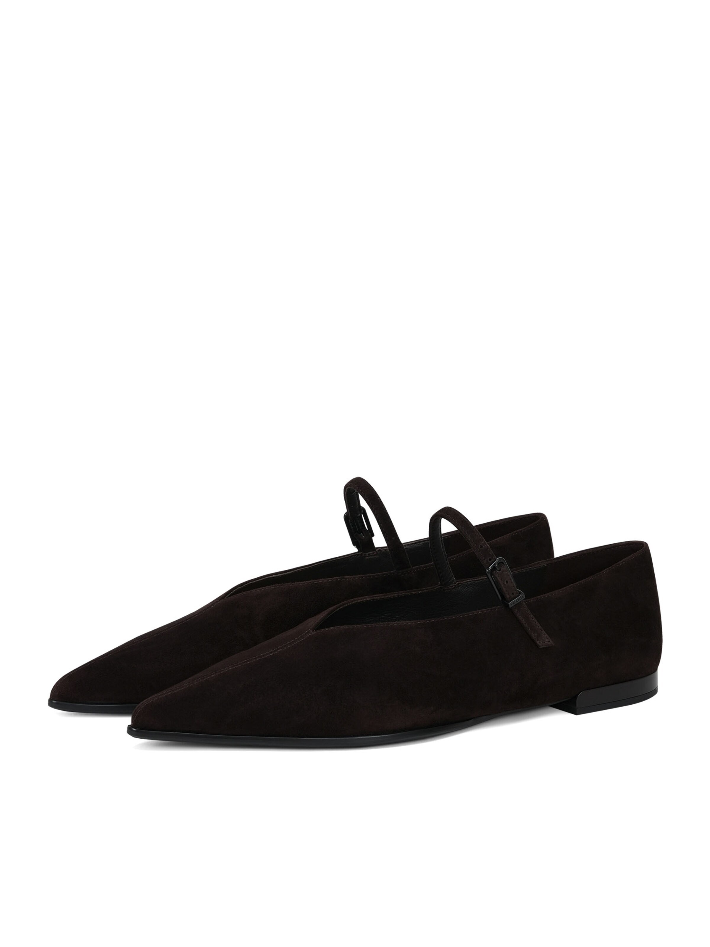 Potamy Ballet Flats with Strap in Brown