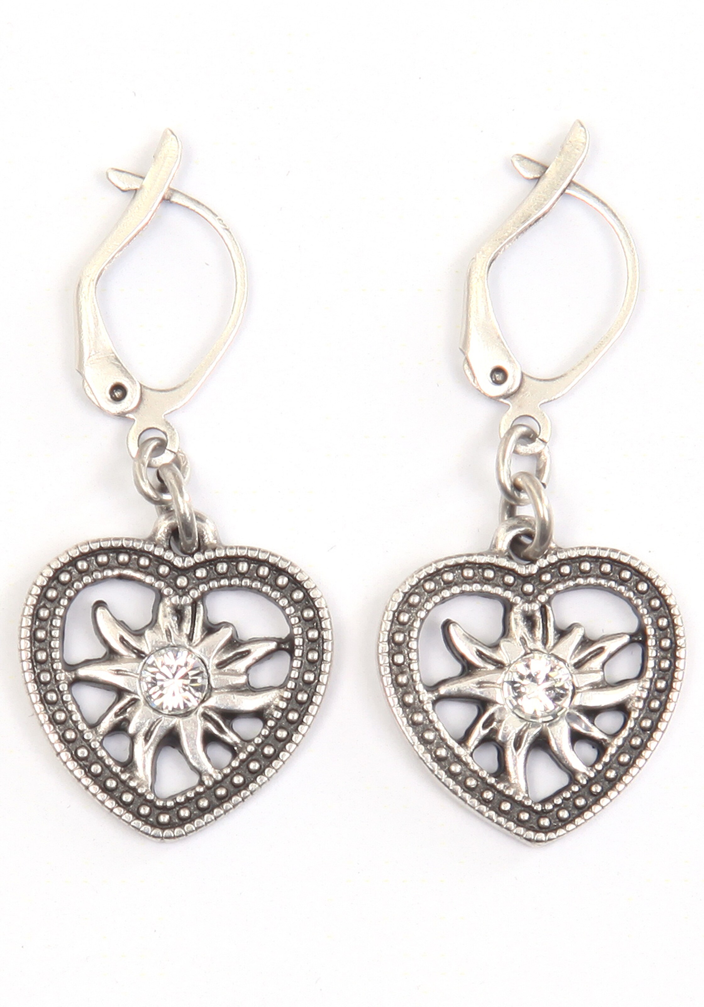 J. Jayz Earrings in Silver: front