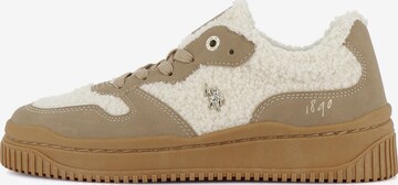 Baskets basses 'Amber' US POLO ASSN. en beige : devant