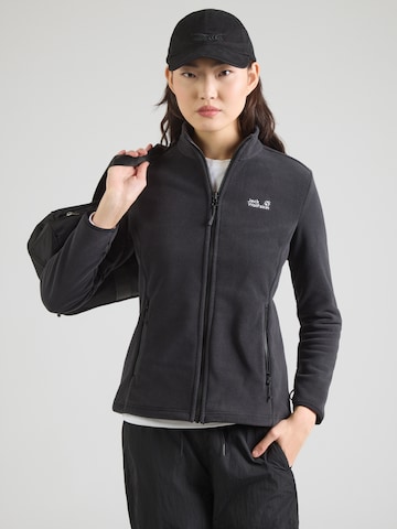 Jachetă  fleece funcțională 'TAUNUS 200' de la JACK WOLFSKIN pe negru: față