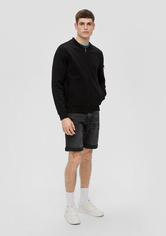 QS Sweatjacke in Schwarz