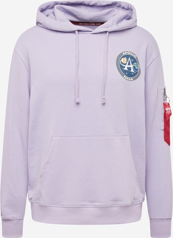 ALPHA INDUSTRIES Sweatshirt 'Apollo Mission' in Lila: voorkant