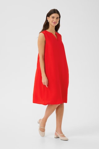 Cream Jurk 'CRLori' in Rood
