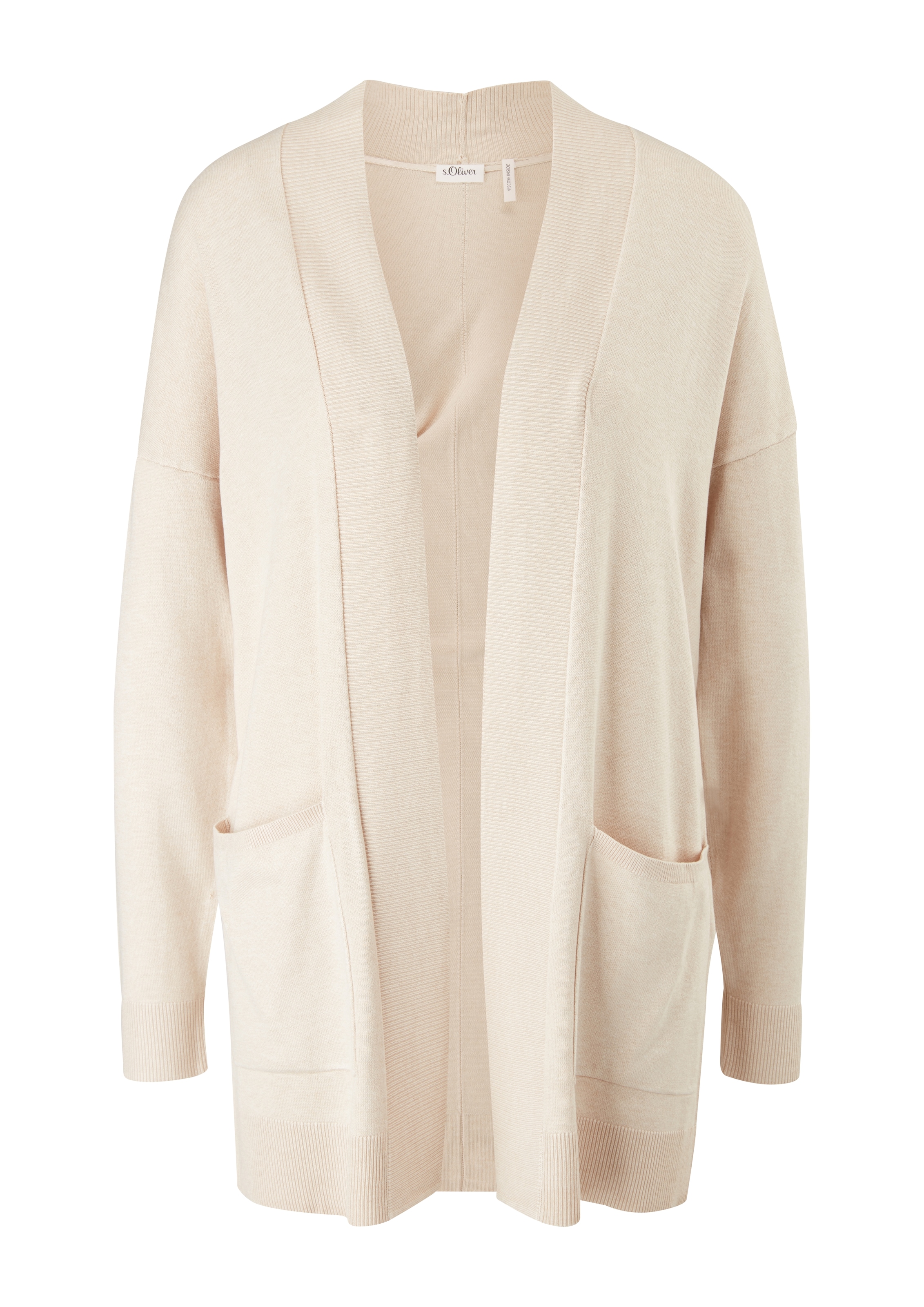 s.Oliver BLACK LABEL Knit Cardigan in Beige: front