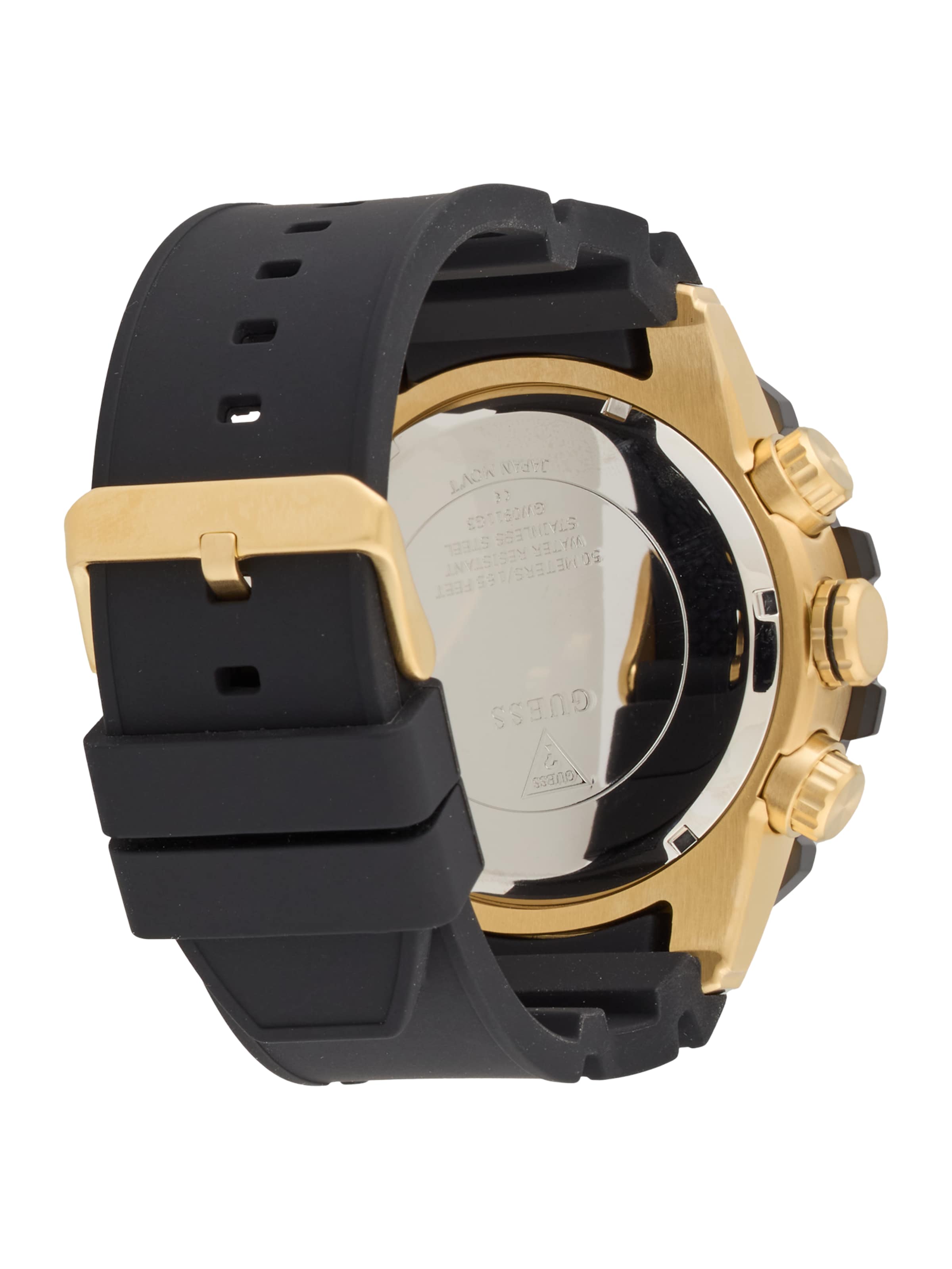 Ceas analogic 'LINEBACKER' de la GUESS pe negru