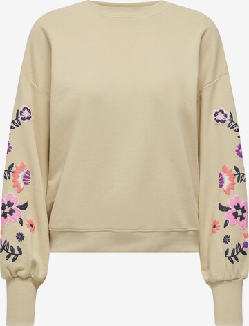 ONLY Sweatshirt 'BROOKE' in Beige: predná strana