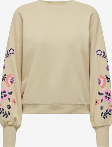 ONLY Sweatshirt 'BROOKE' in Beige: voorkant