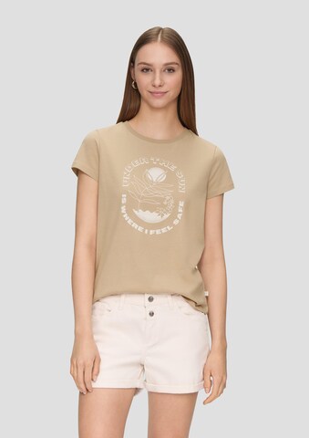 QS T-Shirt in Beige: Vorderseite