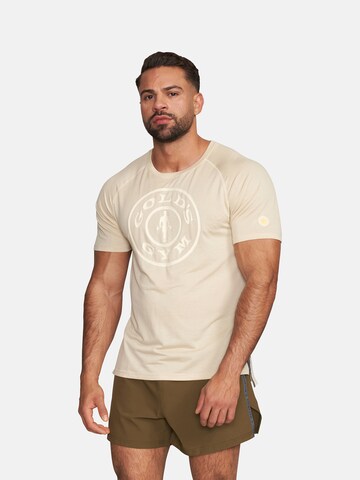 GOLD´S GYM APPAREL Functioneel shirt 'Kurt' in Beige: voorkant