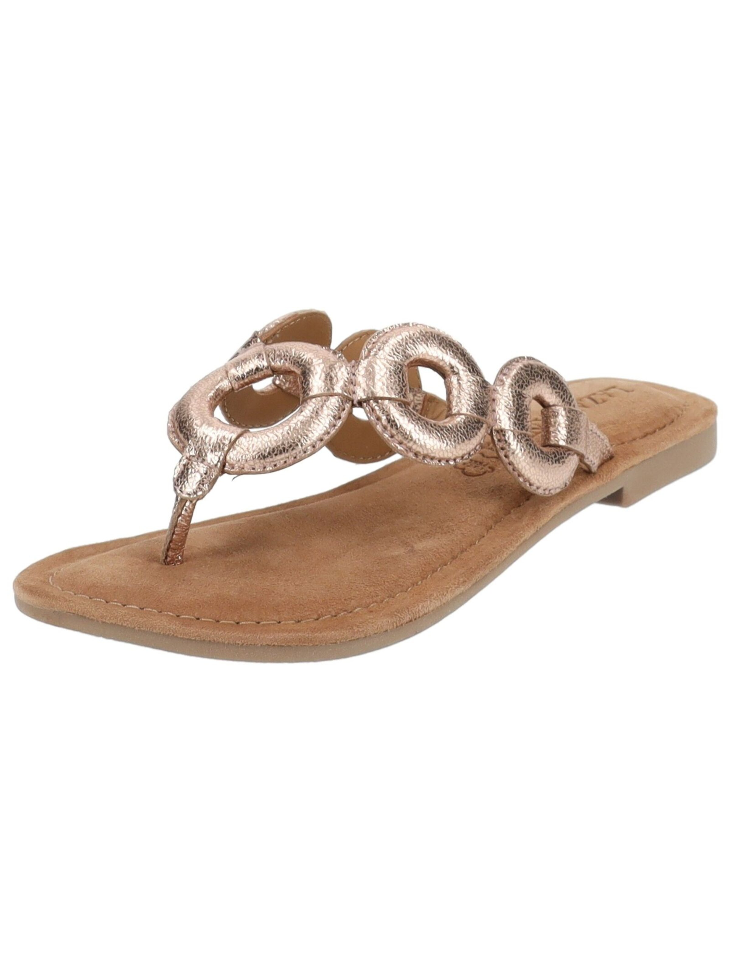 LAZAMANI T-Bar Sandals in Orange: front