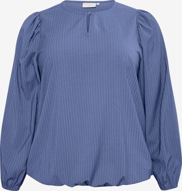 KAFFE CURVE Blouse 'Mitto' in Blauw: voorkant
