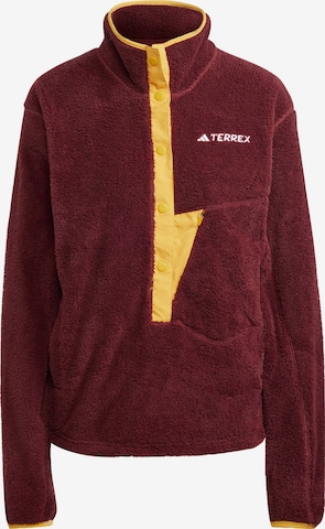 ADIDAS TERREX Athletic Sweatshirt 'Xploric' in Red: front