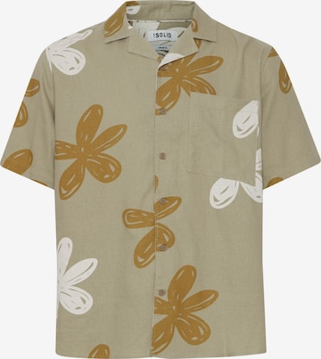 !Solid Button Up Shirt 'IMAD' in Beige: front