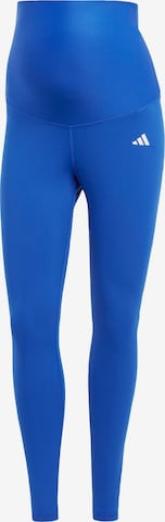 ADIDAS PERFORMANCE Skinny Workout Pants 'Essentials' in Blue: front