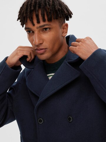 SELECTED HOMME Between-Seasons Coat 'ARCHIVE' in Blue