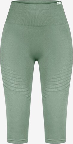 Smilodox Skinny Sportbroek 'Bloom' in Groen: voorkant