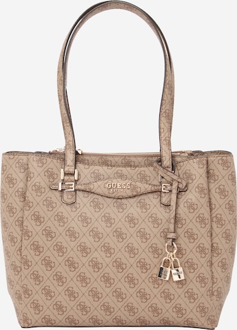 GUESS Olkalaukku 'KATYA MULTI COMP TOTE' värissä ruskea: etupuoli