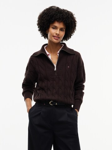 TOMMY HILFIGER Pullover in Braun: Vorderseite