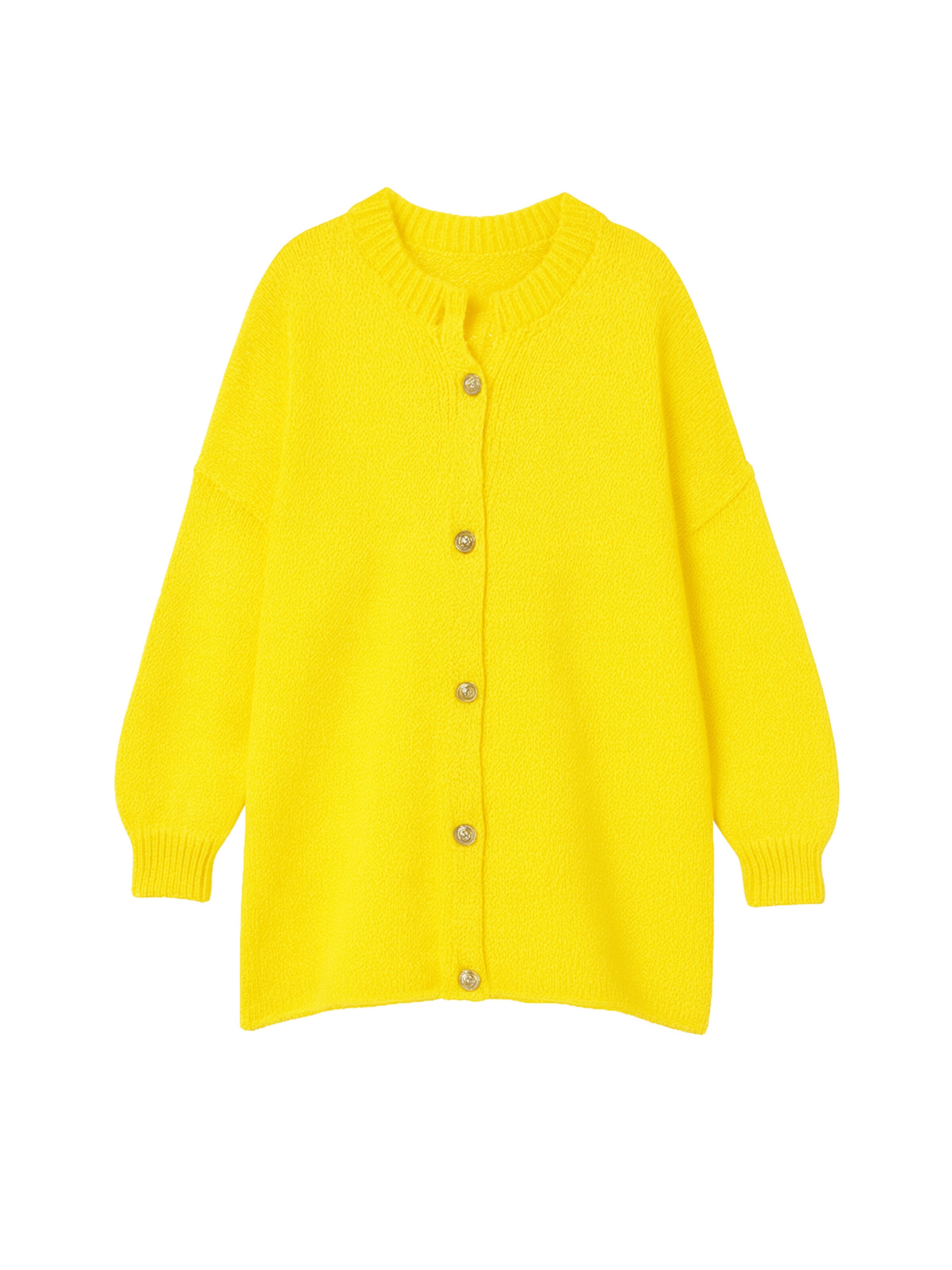 Elara Strickjacke in Gelb: Vorderseite