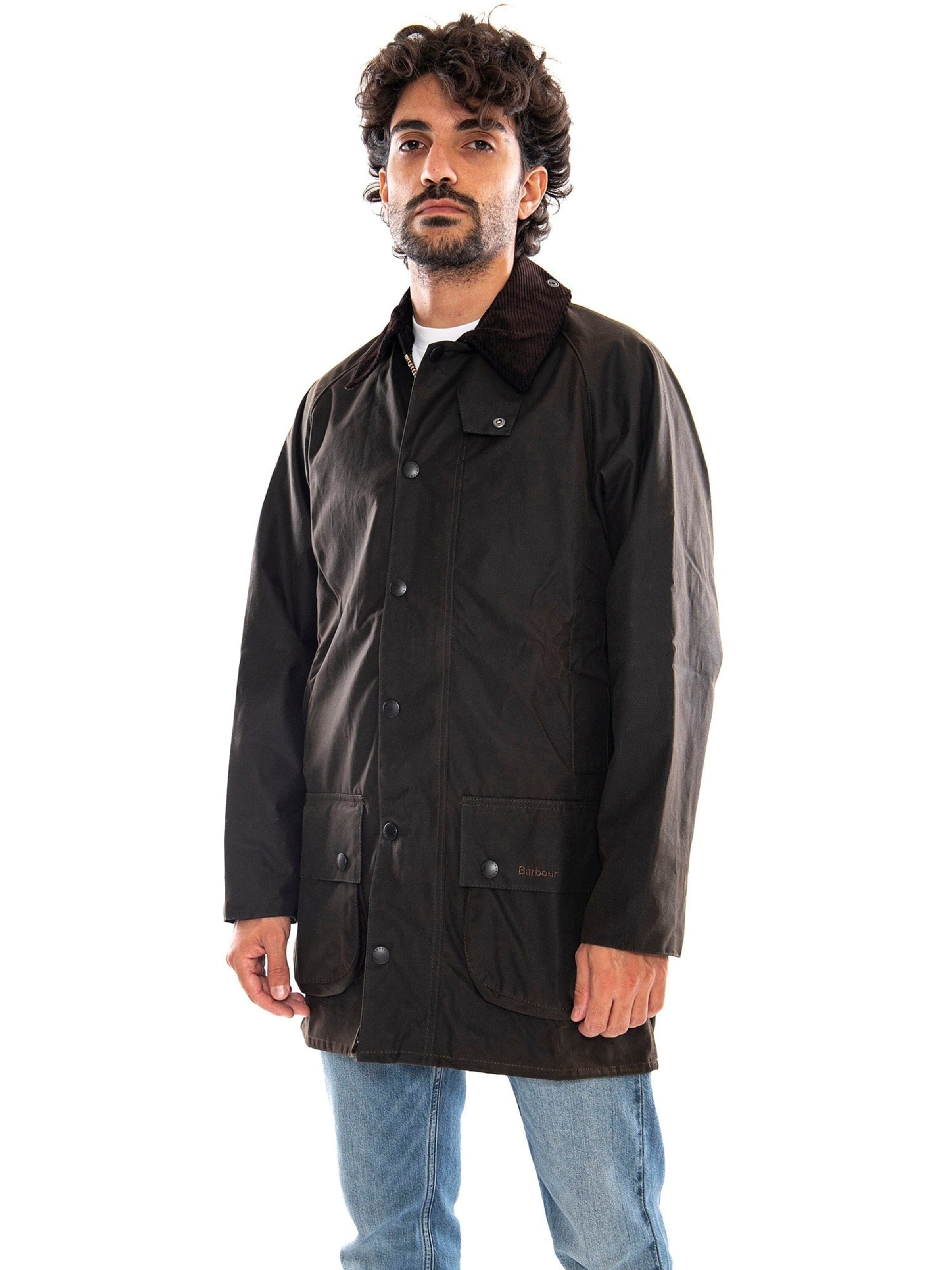 Veste mi-saison Barbour en vert : devant