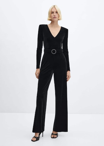 MANGO Jumpsuit in Zwart: voorkant