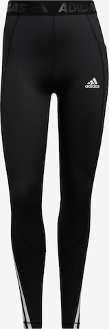 ADIDAS SPORTSWEAR - Skinny Calças de desporto em preto: frente