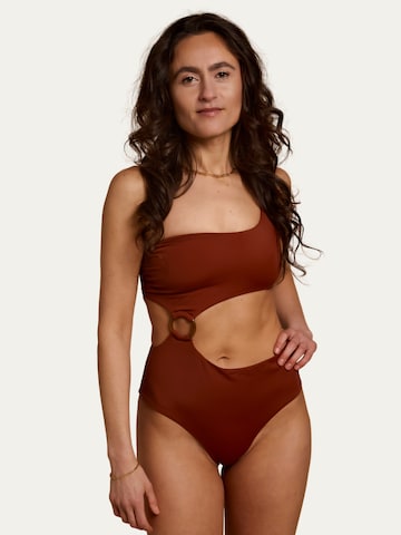 Billie Swim - Bandeau Traje de baño 'Biarritz One Piece' en marrón