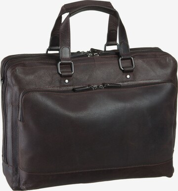 LEONHARD HEYDEN Document Bag 'Dakota' in Brown: front