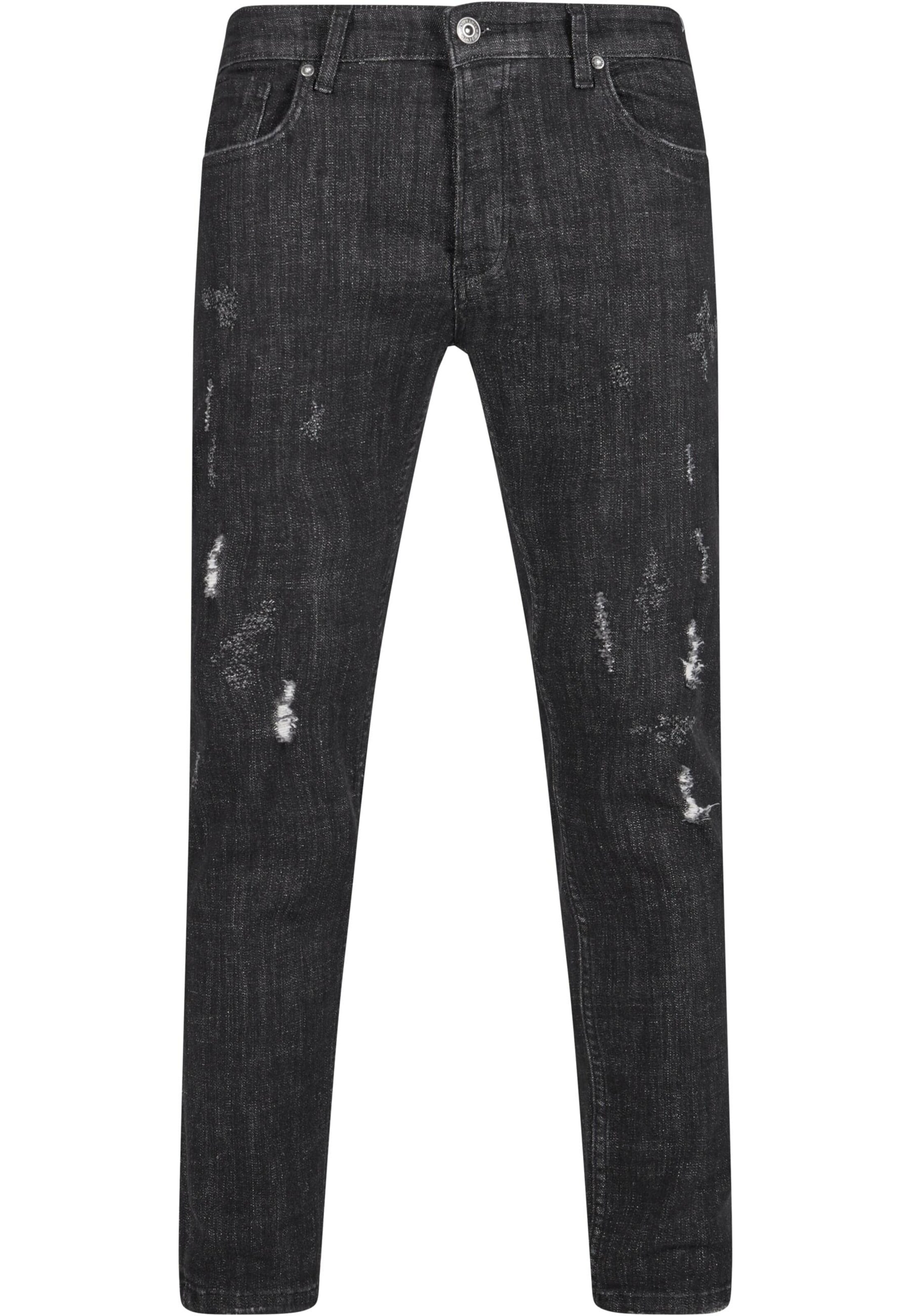 Tapered Jeans di 2Y Premium in nero: frontale