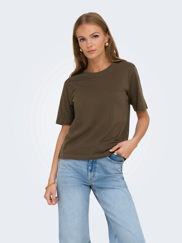 JDY Tričko 'JDYREX' – hnědá: přední strana