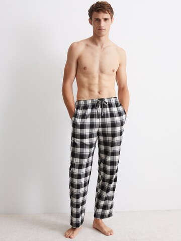 Marc O'Polo Pyjamahose ' Homey Flanell ' in Schwarz: Vorderseite