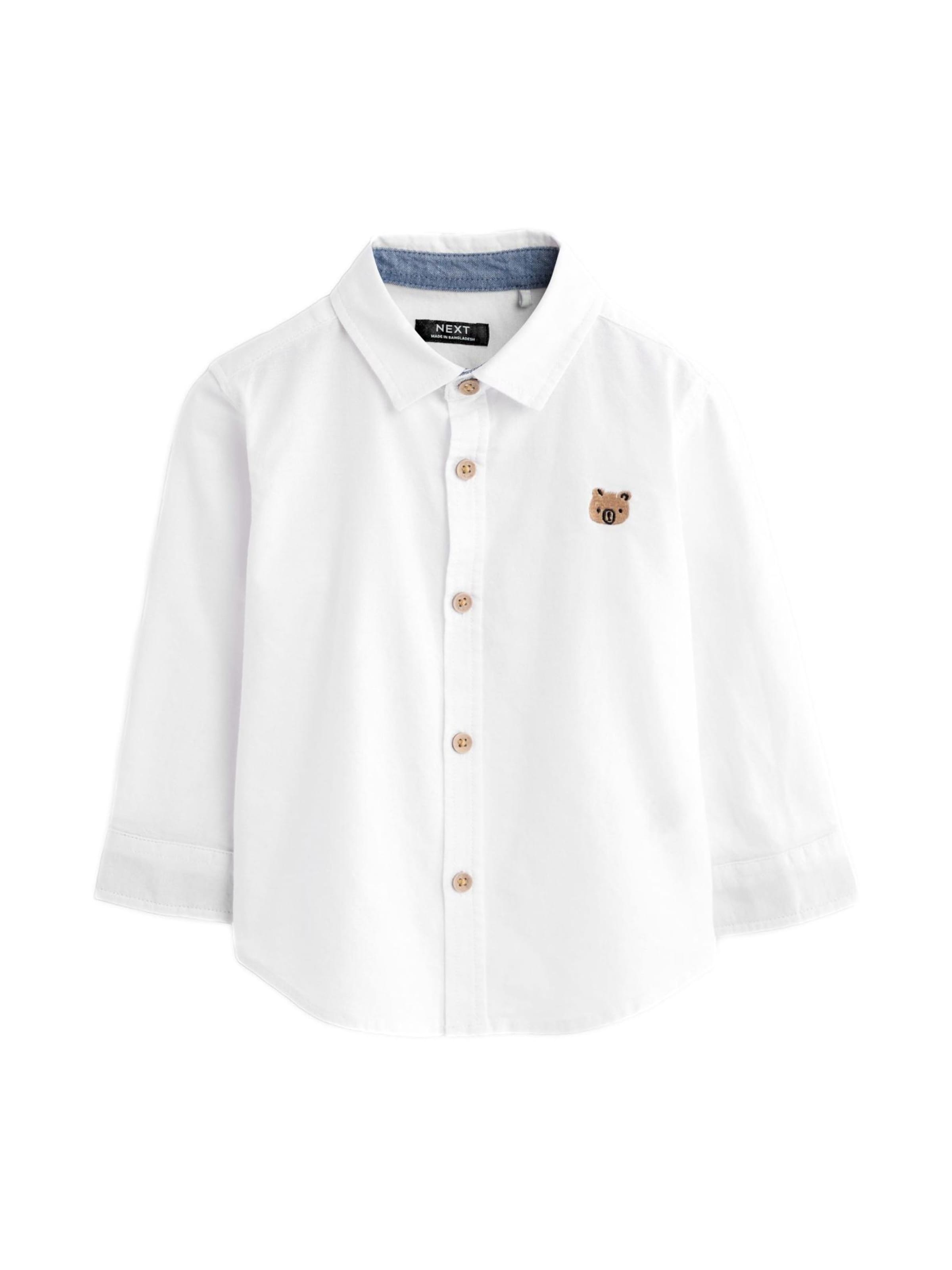 Next Regular fit Риза в бяло: отпред