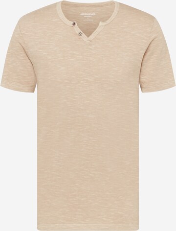 JACK & JONES T-shirt 'Split' i beige: framsida