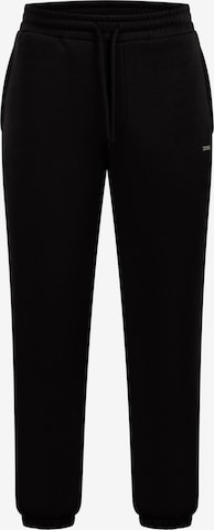 Smilodox Tapered Trousers in Black: front