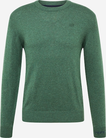 Pepe Jeans Пуловер в зелено: отпред