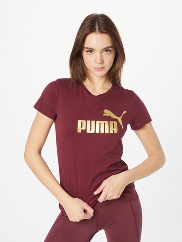 raudona PUMA Sportiniai marškinėliai 'Essentials+': priekis