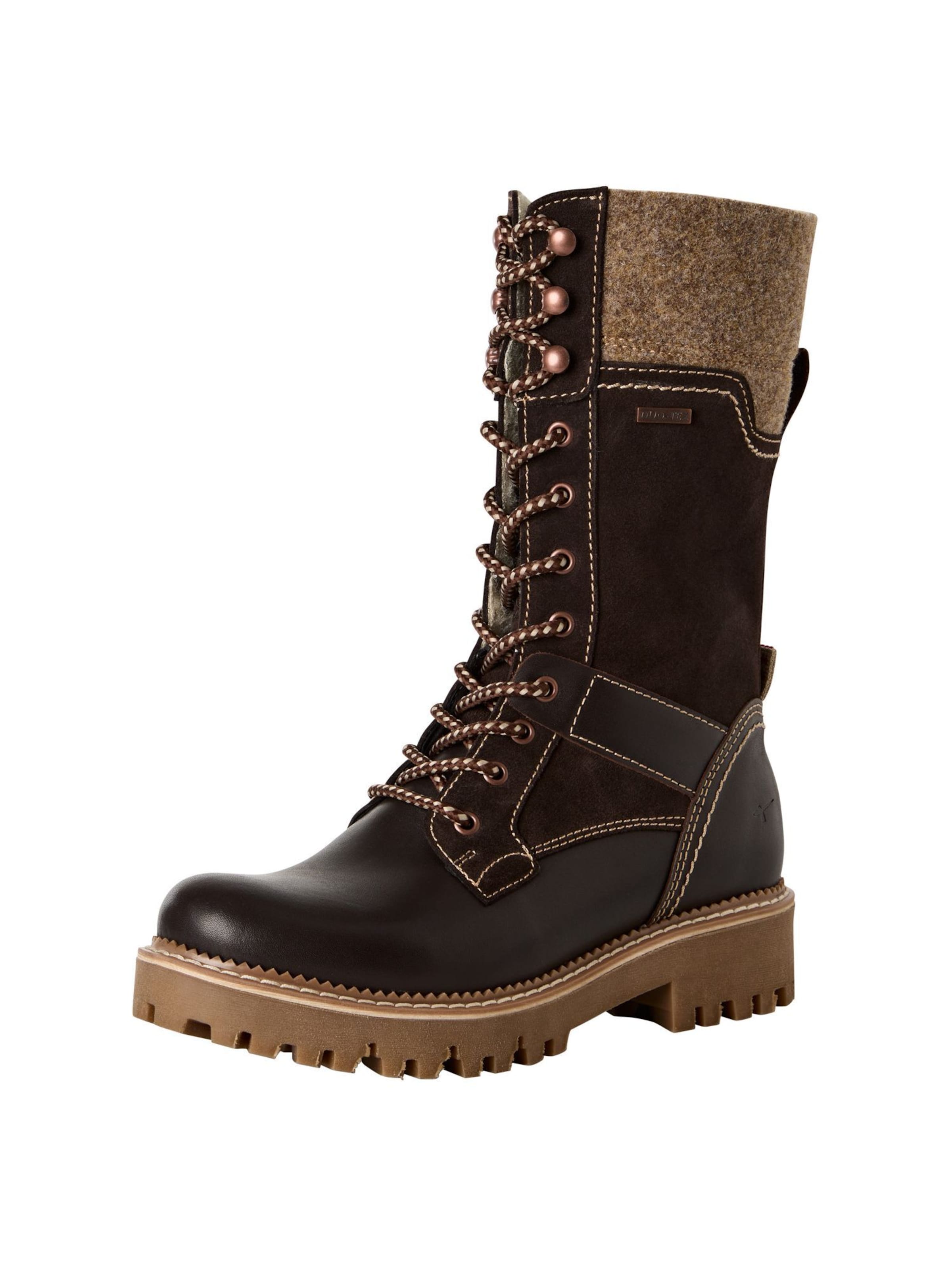 Bottes à lacets Tamaris en marron : devant