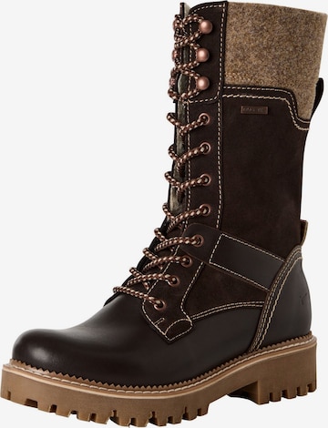 Tamaris Lace-up boot in Brown: front
