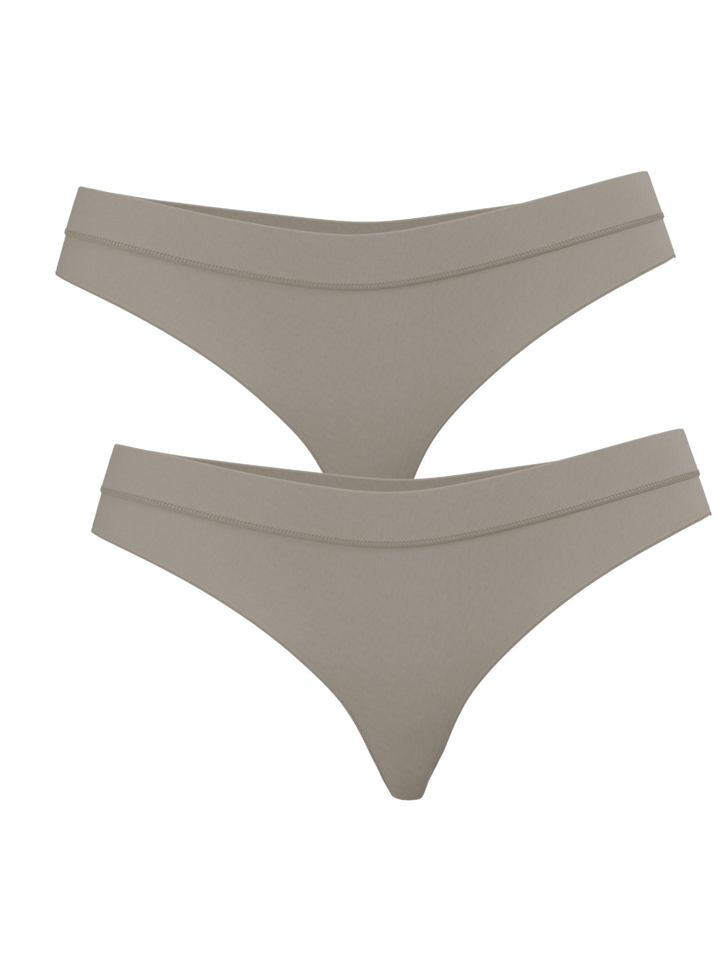 Albero Natur Thong '2er Pack Damen Bio Baumwoll String High Waist' in Purple: front