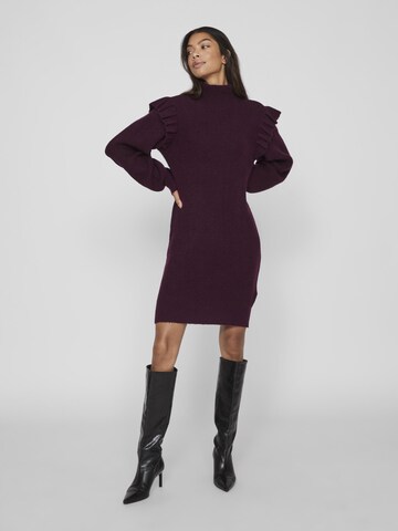 VILA Knitted dress in Purple