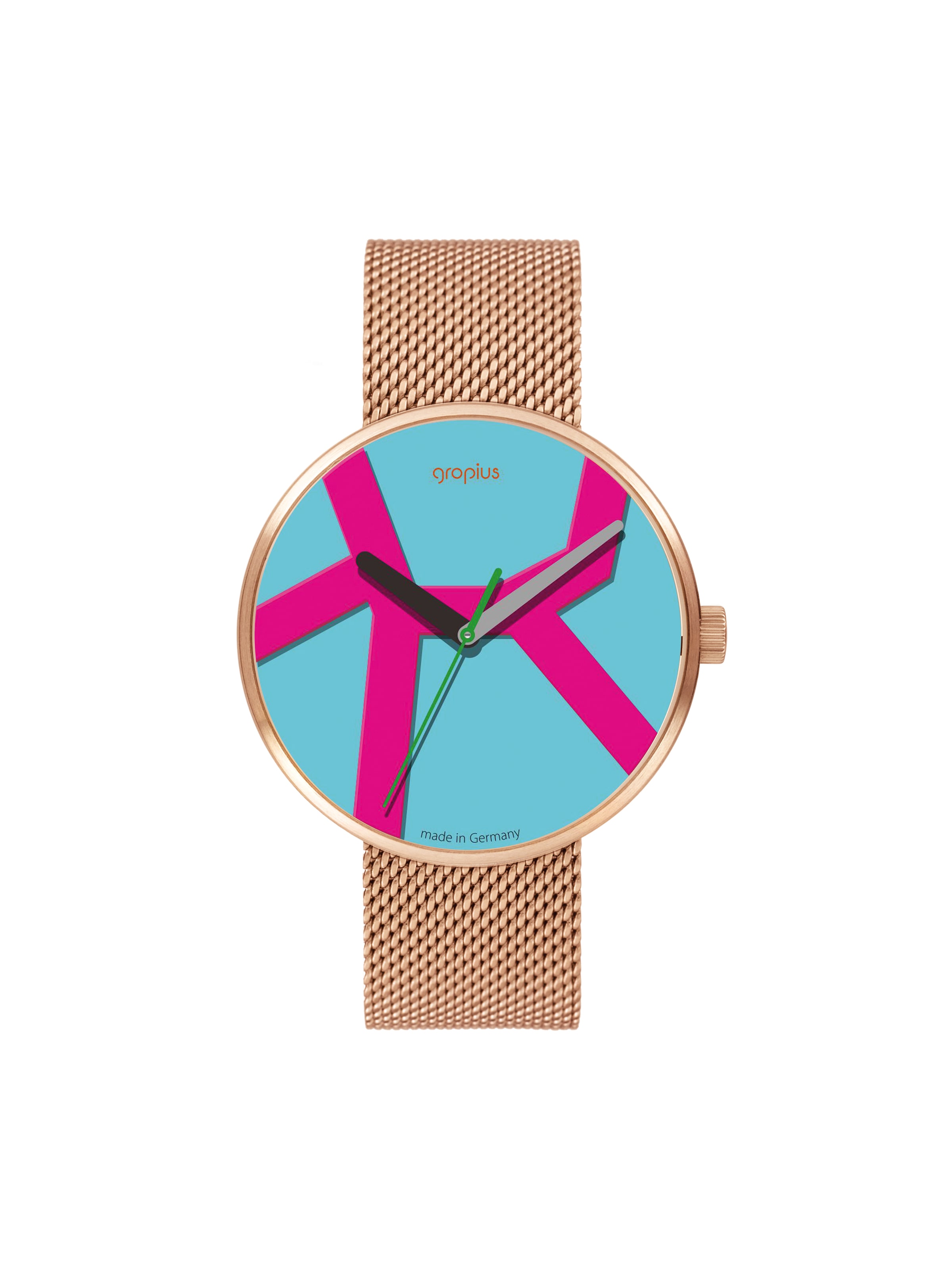 WALTER GROPIUS Analoguhr 'MOVE'‌‌‌‌‌‌‌‌ in rosegold, Produktansicht