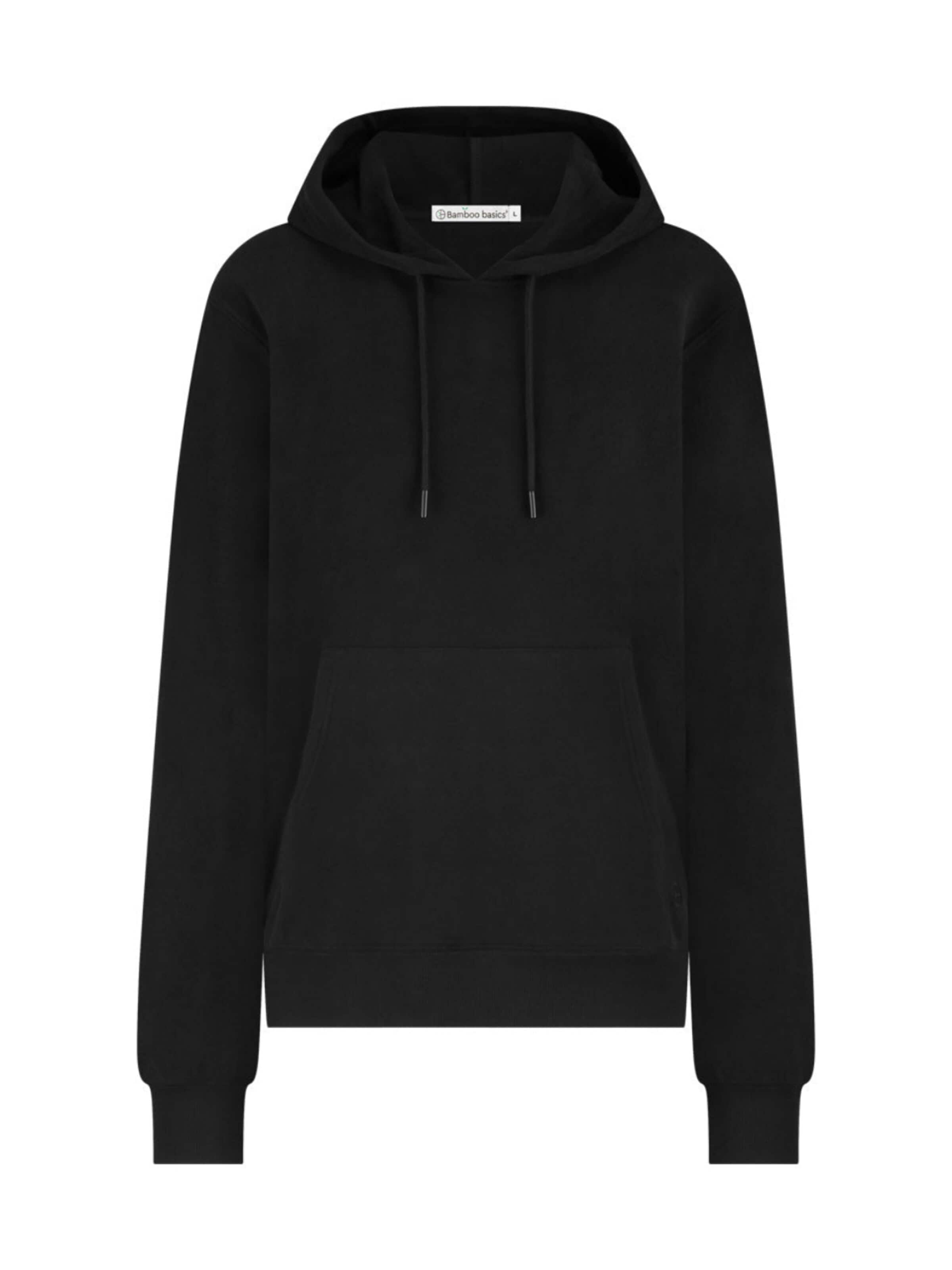Bamboo basics Sweatshirt 'Lounge hoodie Gaby'‌‌‌‌‌‌‌‌‌‌ in Schwarz: Vorderseite