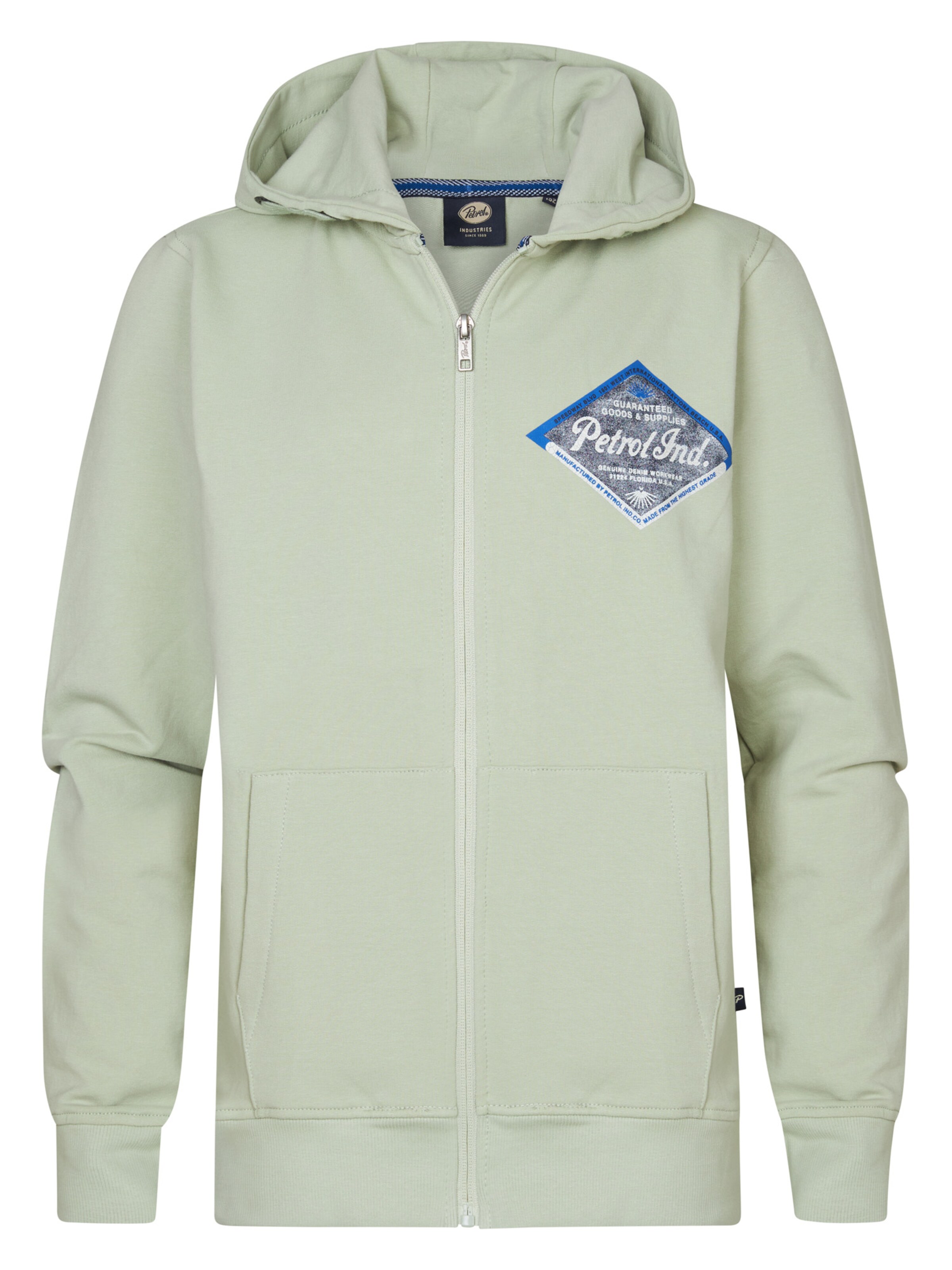 Petrol Industries Sweatvest in Groen: voorkant